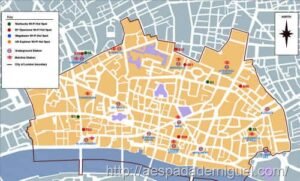 A cidade de Londres (coroa) está controlando a dinheiro do mundo 3 mapa-cidade-londres