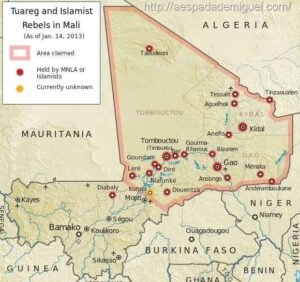 MALI - França luta pelo ouro dos Rothschild 2 mapa-regioes-mali